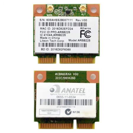 Atheros AR5B225 802.11n mini PCI-E wifi kártya