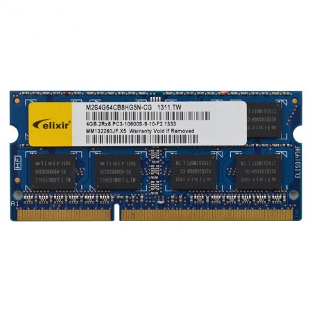 Elixir 4GB DDR3 1333MHz notebook memória