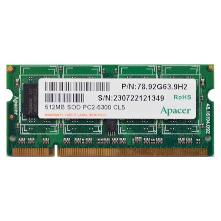 Apacer 512MB DDR2 667Mhz használt notebook memória