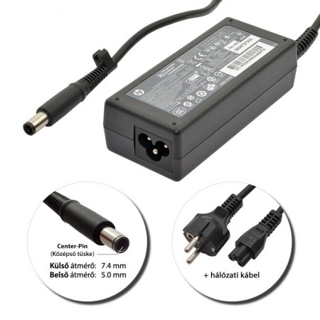 HP 19.5V 3.33A (65W) 7.4x5.0mm center-pin gyári töltő