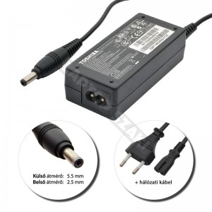 Toshiba 19V 2.37A (45W) gy&aacute;ri t&ouml;ltő