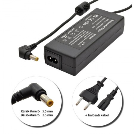 Toshiba 19V 4.74A (90W) utángyártott töltő