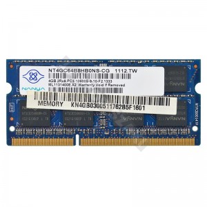 Nanya 4GB DDR3 1333MHz használt notebook memória
