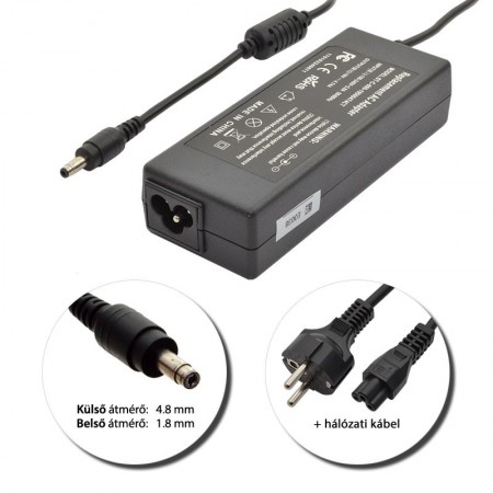 HP 19V 4.74A kúpos (90W), utángyártott, használt töltő