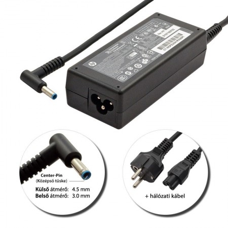 HP 19.5V 3.33A (65W) vékony center-pin gyári töltő