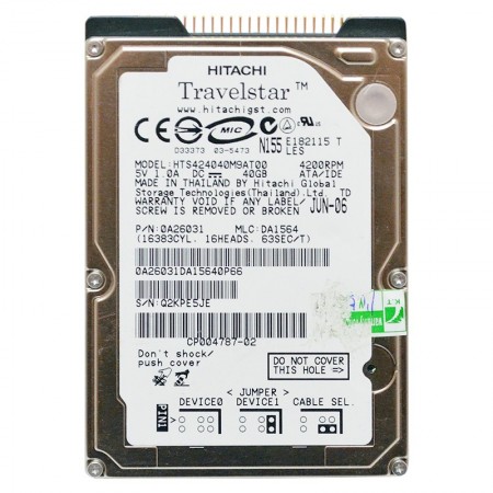 Hitachi HTS541640J9T00 40GB 2,5