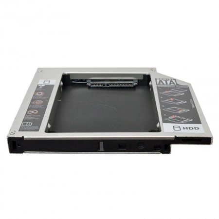IDE 2nd HDD/SSD caddy, második winchester beépítő keret (12.7mm) – 2. kép
