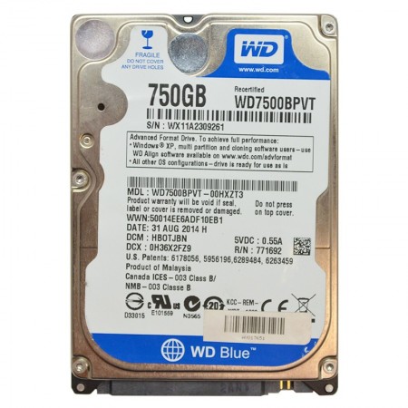 WD WD7500BPVT 750GB SATA 2,5