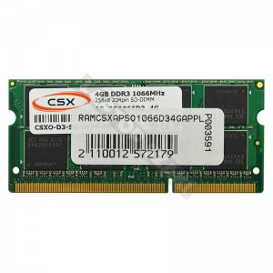 CSX 4GB DDR3 1066MHz notebook memória