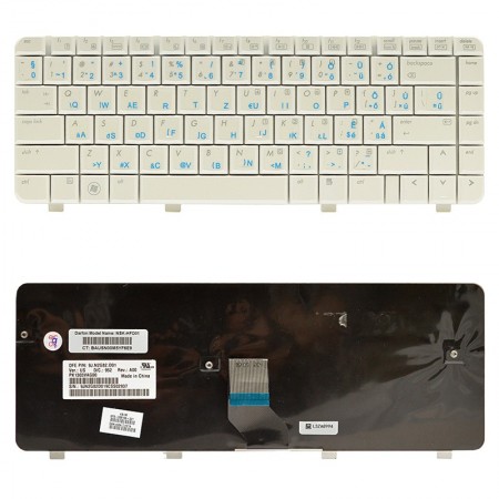 538108-001 használt angol, fehér laptop billentyűzet magyar matricákkal