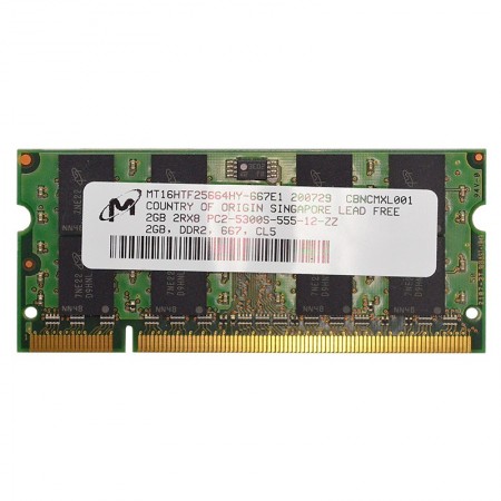 Micron 2GB DDR2 667Mhz használt notebook memória
