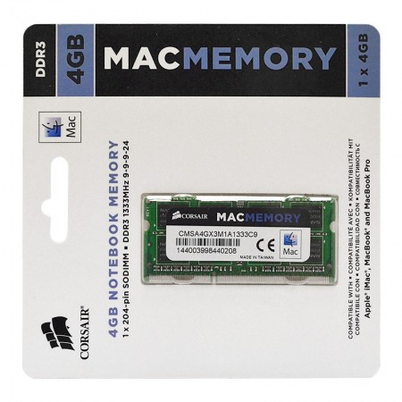Corsair MAC 4GB DDR3 1333MHz notebook memória