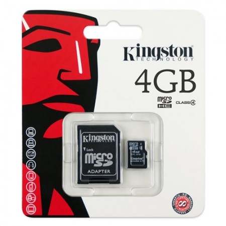 Kingston 4 GB microSDHC memóriakártya, Class 10