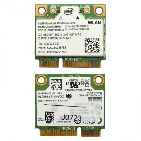05DVH7, 2230BNHMW 802.11n mini PCI-E Wifi + Bluetooth kártya