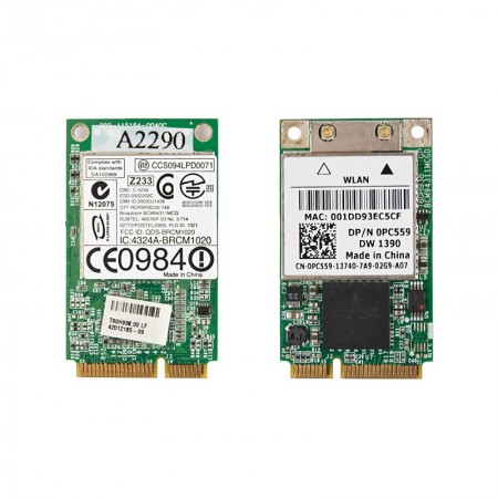 Broadcom BCM94311MCG 802.11a/b/g mini PCI-E wifi kártya