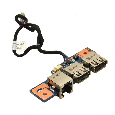 48.4BU02.01M használt USB és modem panel, szalagkábellel