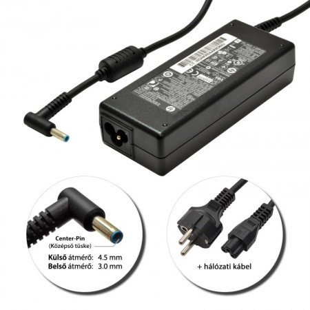 HP 19.5V 4.62A (90W) vékony center-pin gyári új töltő