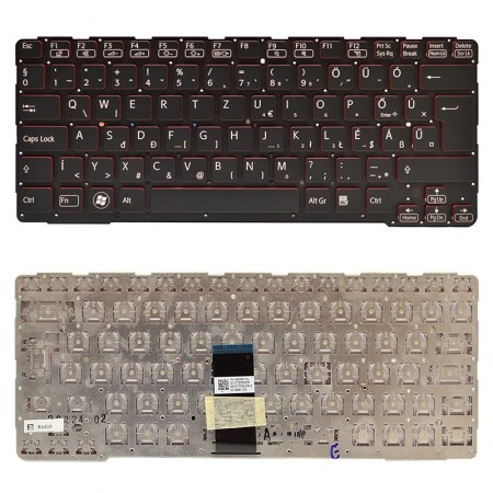 149009911HU gyári új magyar fekete-piros laptop billentyűzet