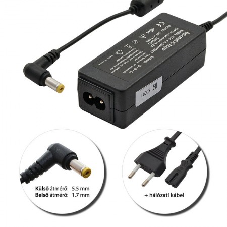 Dell 19V 1.58A (30W) utángyártott, használt töltő