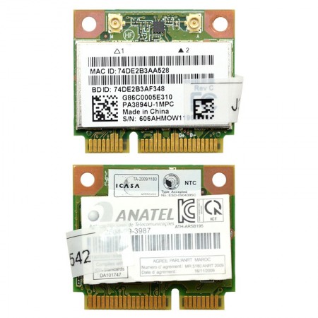 Atheros AR5B195 802.11n mini PCI-E Wifi kártya