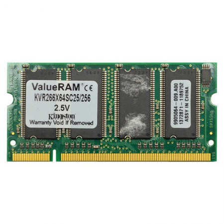 Kingston 256MB DDR 266MHz használt notebook memória