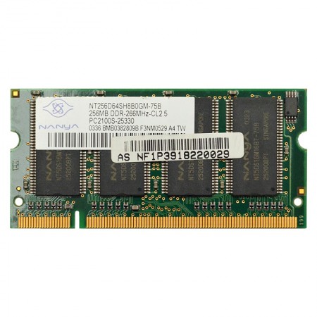 Nanya 256MB DDR 266MHz használt notebook memória