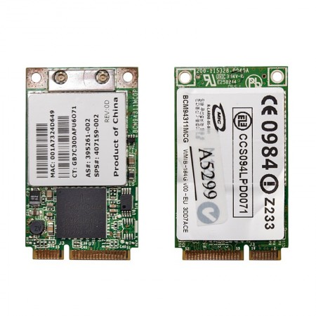 407159-001 Broadcom 802.11b/g mini PCI-E wifi kártya 