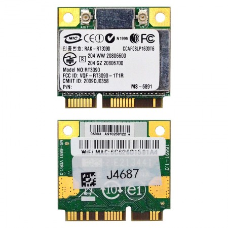 Ralink RT3090 használt 802.11n mini PCI-E Wifi kártya