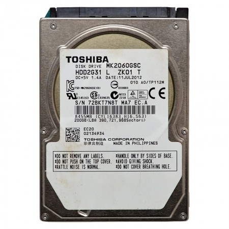 Toshiba MK2060GSC 200GB SATA 2,5