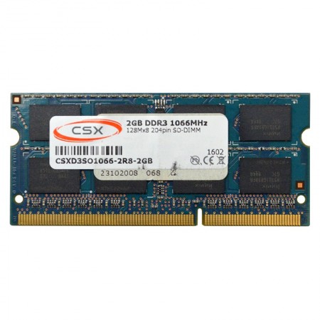 CSX 2GB DDR3 1066MHz notebook memória