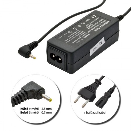 Asus 19V 1.58A (30W) utángyártott használt netbook töltő