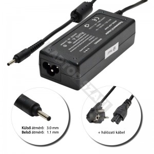 Asus 19V 2.37A (45W) 3.0x1.1mm Zenbook ut&aacute;ngy&aacute;rtott &uacute;j t&ouml;ltő