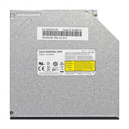 Lite-On DS-8A6SH01B SATA 9.5mm slim notebook DVD író