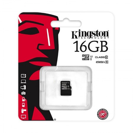 Kingston 16GB microSDHC memóriakártya, Class 10