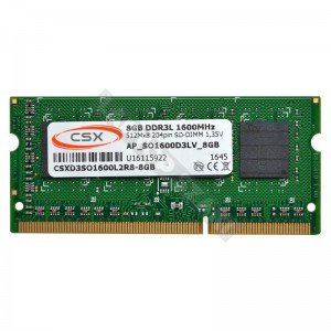CSX 8GB DDR3L 1.35V 1600MHz notebook memória