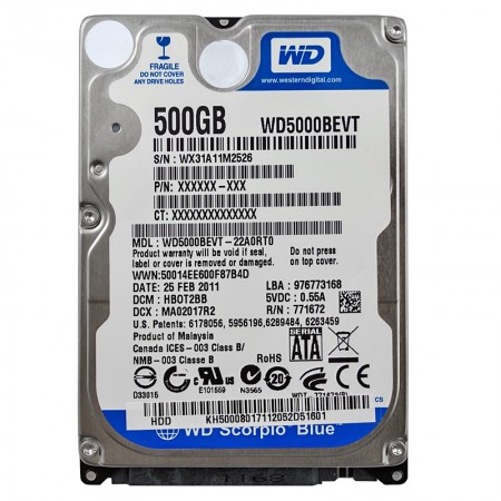 WD WD5000BEVT 500GB SATA 2,5