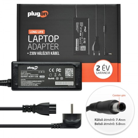 HP 18.5V 3.5A center-pin (65W) töltő