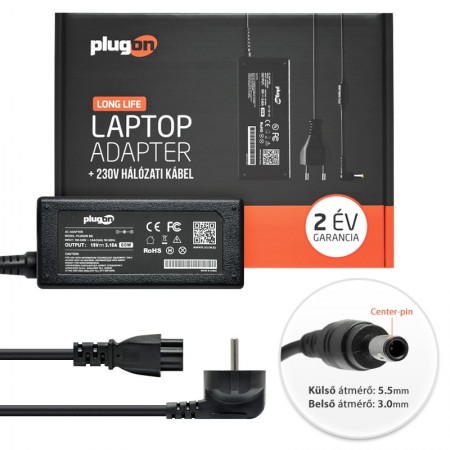 Samsung 19V 3.16A (60W) töltő