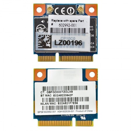 Ralink RT3090BC4, 602992-001 HP használt 802.11b/g/n miniPCI-E Wifi kártya