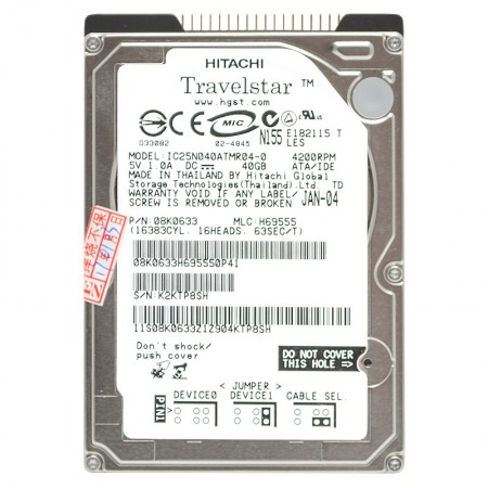 Hitachi IC25N040ATMR04-0 40GB 2,5
