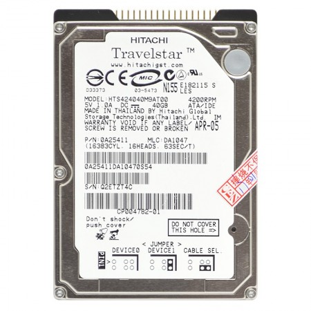Hitachi HTS424040M9AT00 40GB 2,5