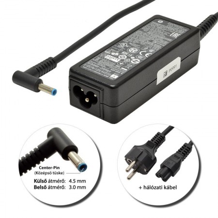HP 19.5V 2.31A (45W) vékony center-pin használt gyári töltő