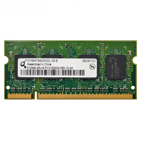 Qimonda 512MB DDR2 667MHz használt notebook memória