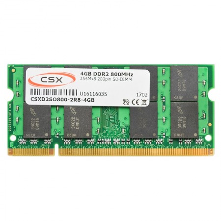 CSX 4GB DDR2 800Mhz notebook memória