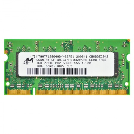 Micron 1GB DDR2 667MHz használt notebook memória