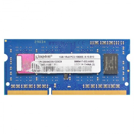 Kingston 1GB DDR3 1333MHz használt notebook memória