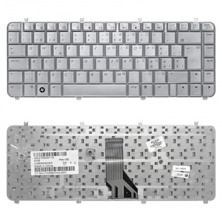 488590-111 használt svájci, ezüst laptop billentyűzet