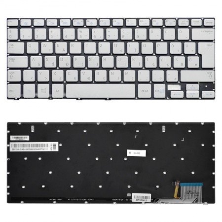 BA59-03669Q gyári új, ezüst, háttérvilágított magyar laptop billentyűzet