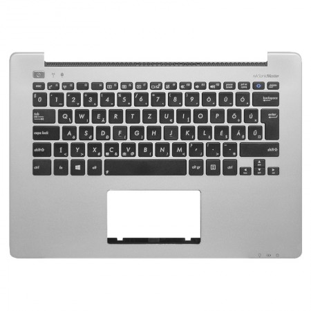 90NB02Y1-R31HU0 gyári új, magyar, fekete laptop billentyűzet + ezüst felső fedél