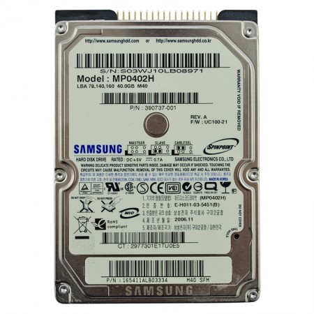 Samsung MP0402H 40GB 2,5